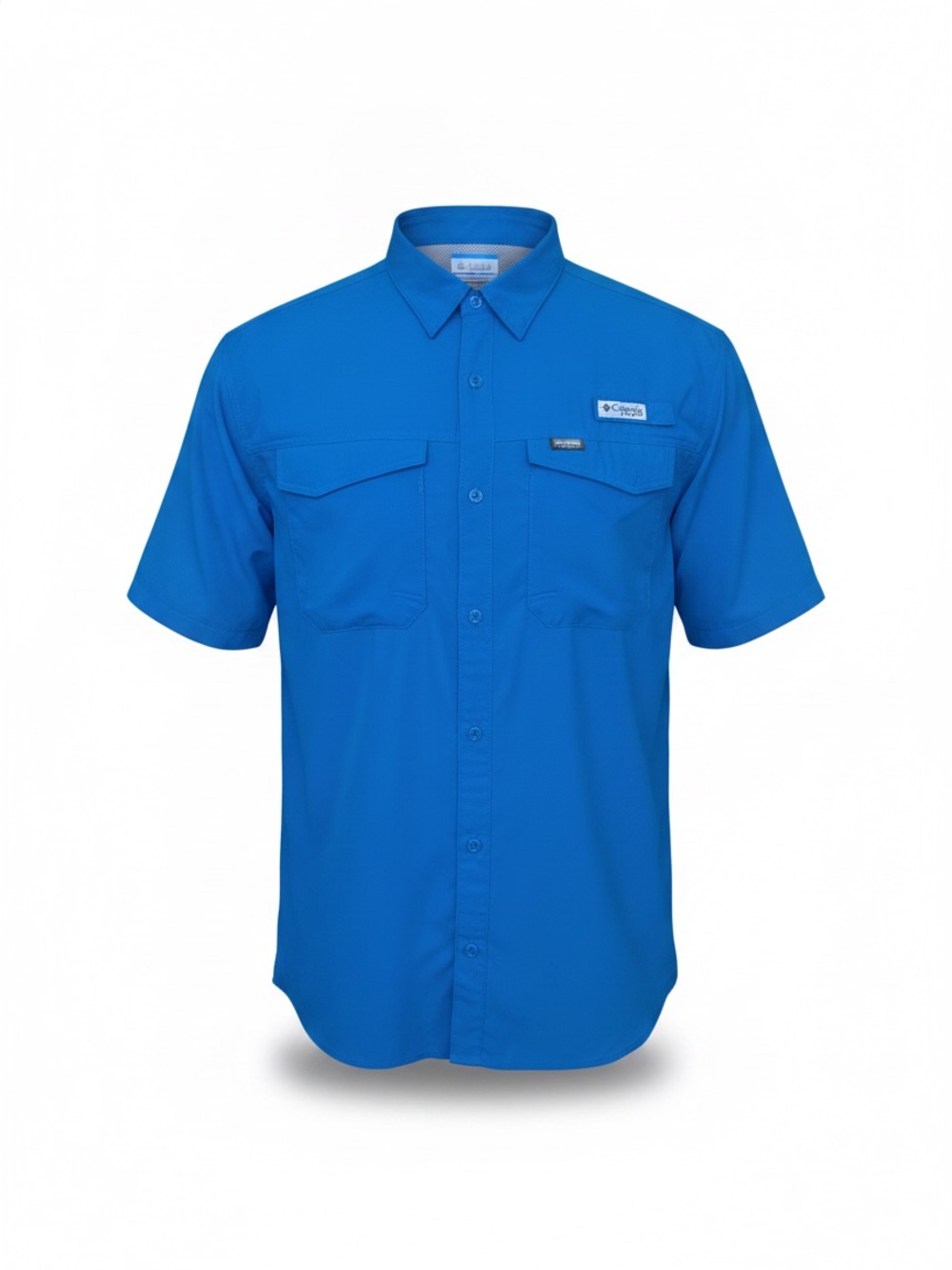 Columbia PFG Men’s XL Fishing Shirt Blue Short Sleeve Vented Performance